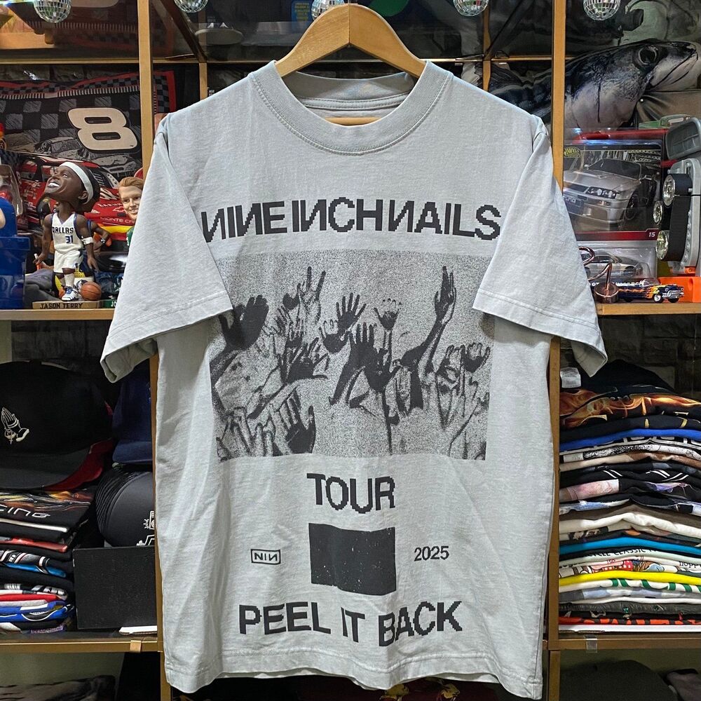 Nine Inch Nails Peel It Back 2025 Tour T-Shirt Grey Size Small / Medium Band Tee